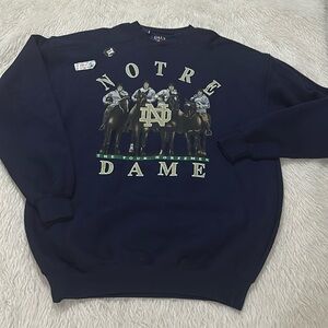 Vintage Norte Dame blue sweater size xl new without tag